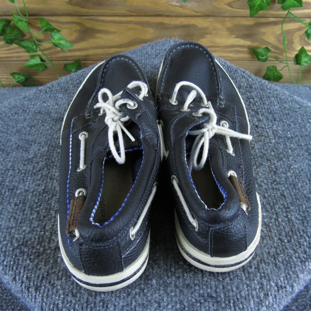 G.H. Bass Men's Adam Boat Shoe‎ Black Leather Size 8.5 Medium Gently Used 2025